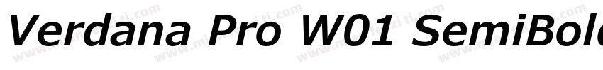 Verdana Pro W01 SemiBold Italic字体转换